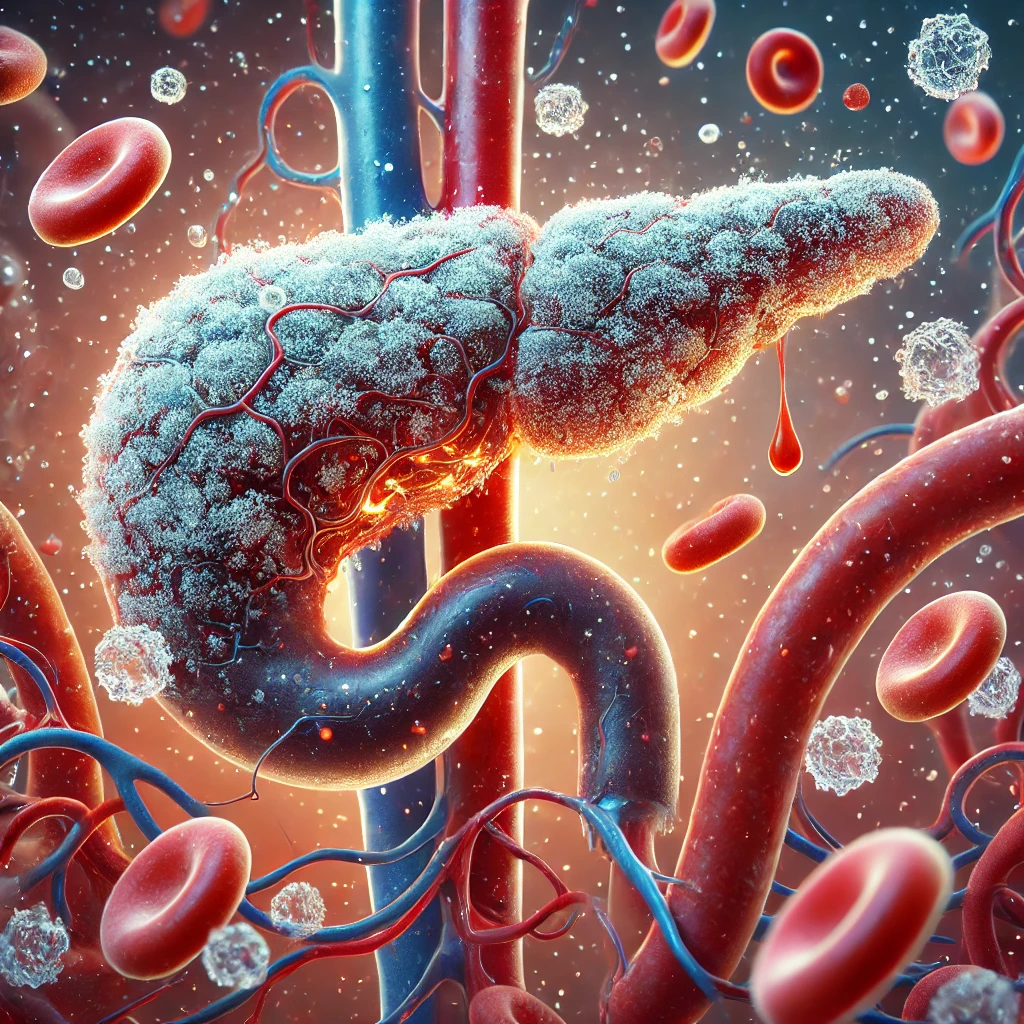 Pancreas and blood sugar visual